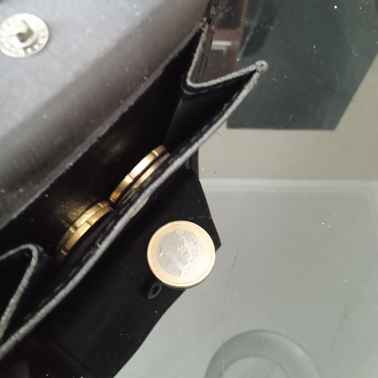 Porta cartões RFDI com porta notas e moedas 5