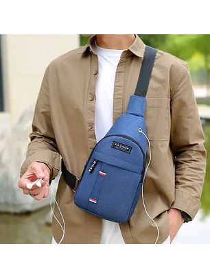 Mochila prática azul