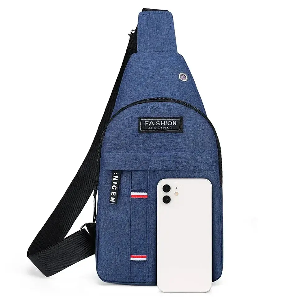 Mochila prática azul 6