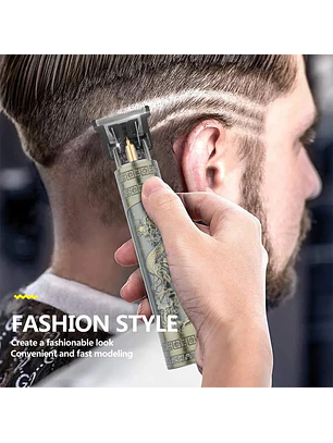 Máquina de cortar cabelo e barba tipo vintage T9, carregamento por USB