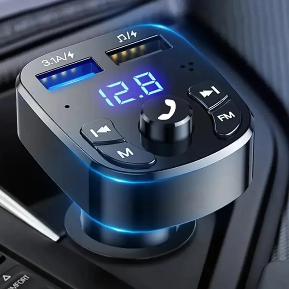 Kit mãos livres e mp3 e bluetooth para carro 1
