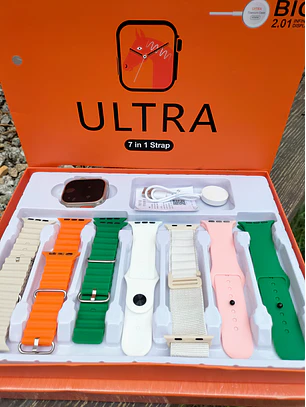 Smartwatch ultra com 7 braceletes
