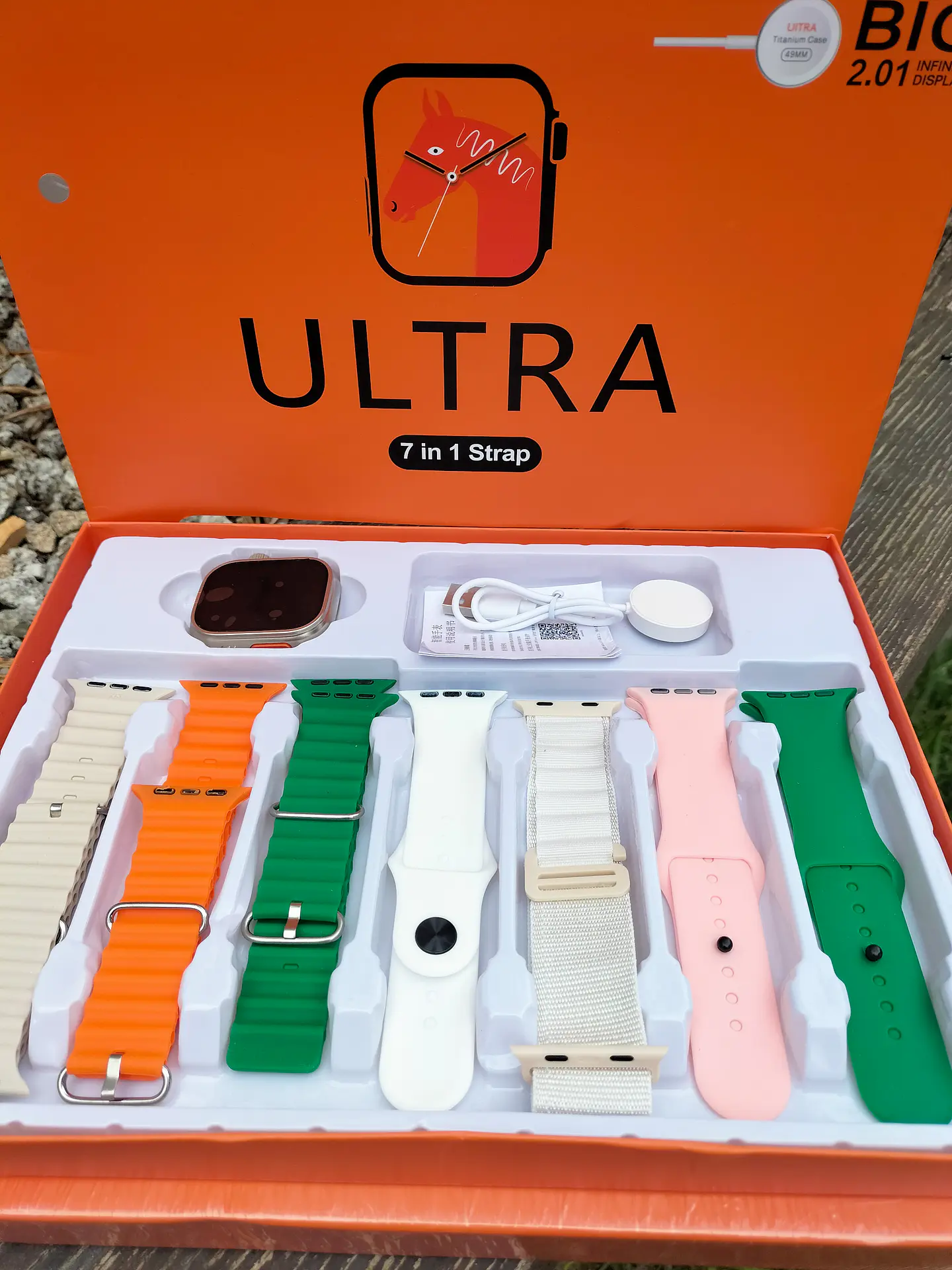Smartwatch ultra com 7 braceletes 2