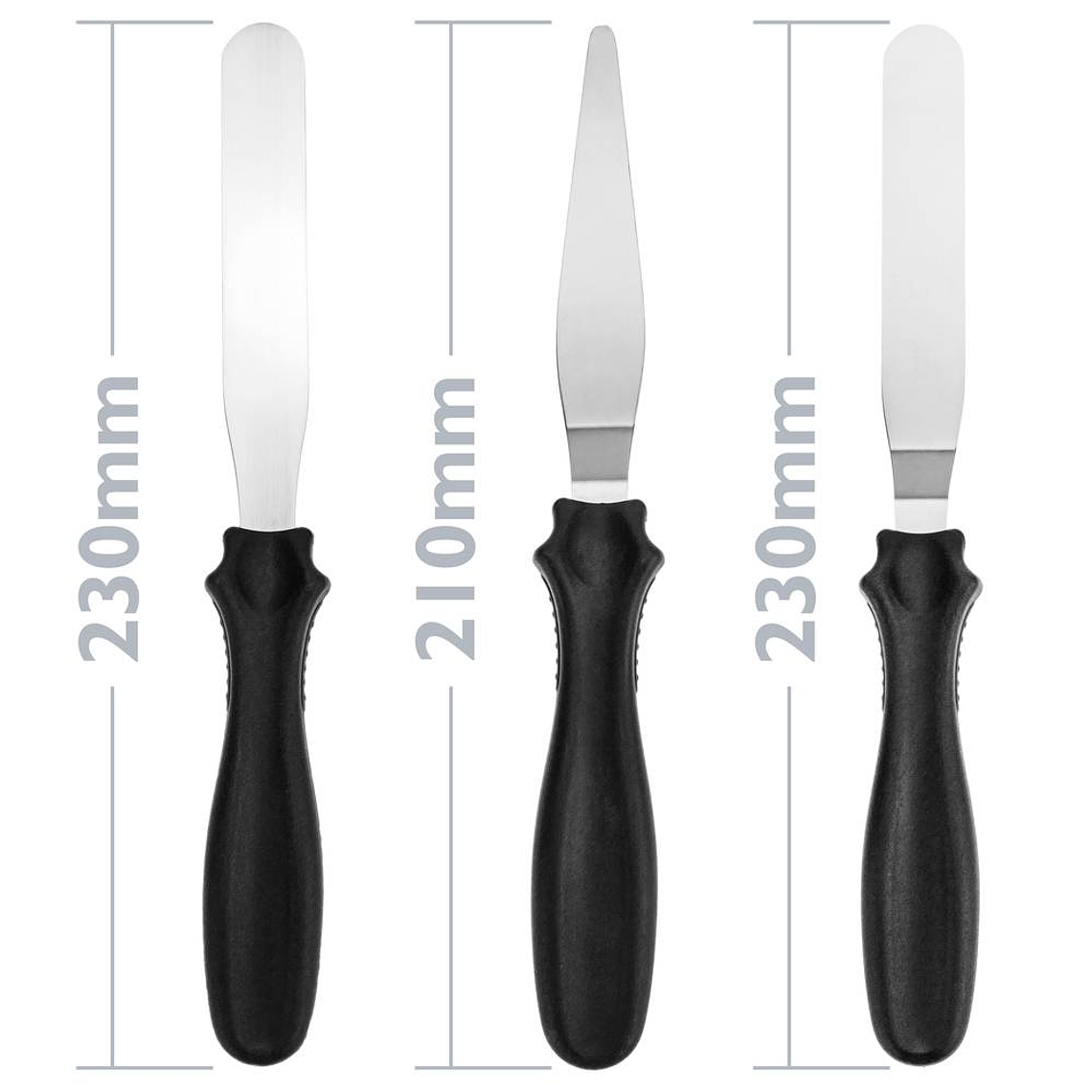 Base giratória para bolos de 28 cm com 6 espátulas. Plataforma giratória branca 4