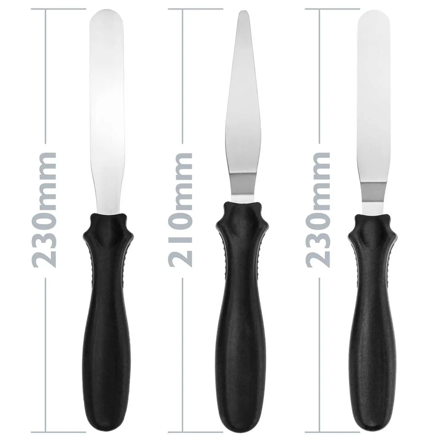 Base giratória para bolos de 28 cm com 6 espátulas. Plataforma giratória branca 4