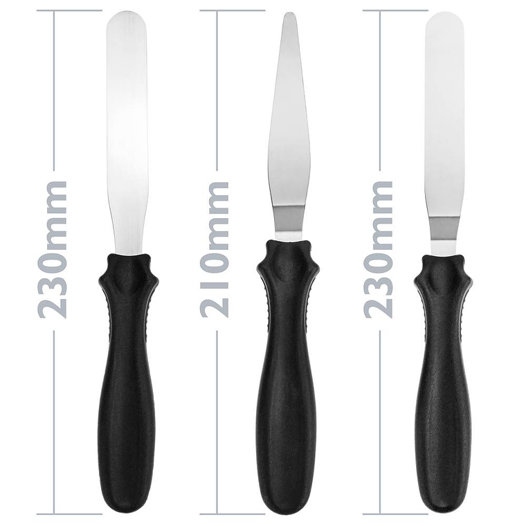 Base giratória para bolos de 28 cm com 6 espátulas. Plataforma giratória branca 4