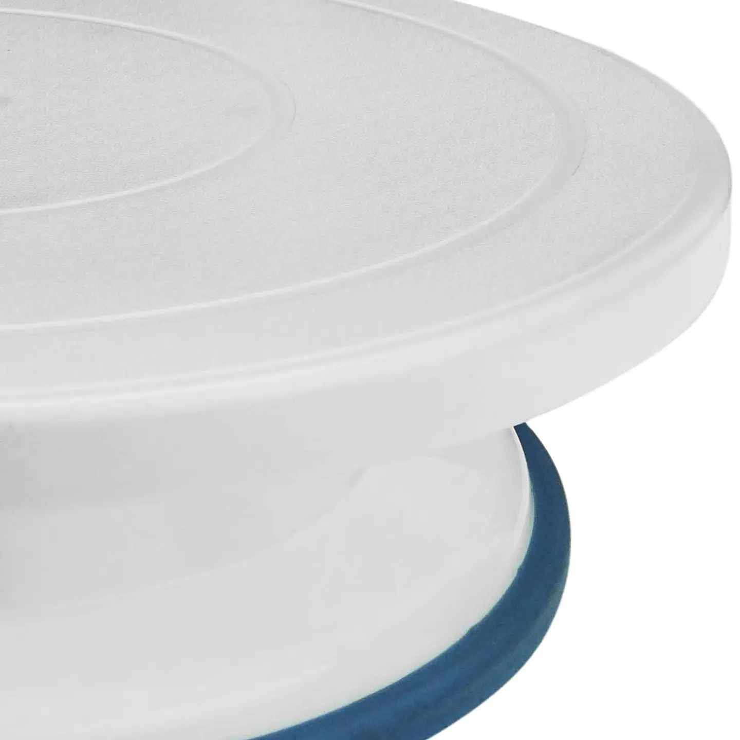 Base giratória para bolos de 28 cm com 6 espátulas. Plataforma giratória branca 8