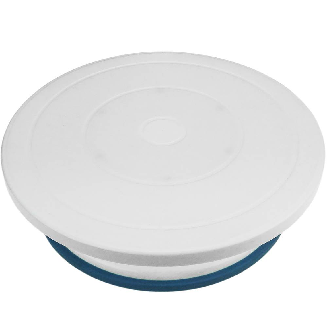 Base giratória para bolos de 28 cm com 6 espátulas. Plataforma giratória branca 10