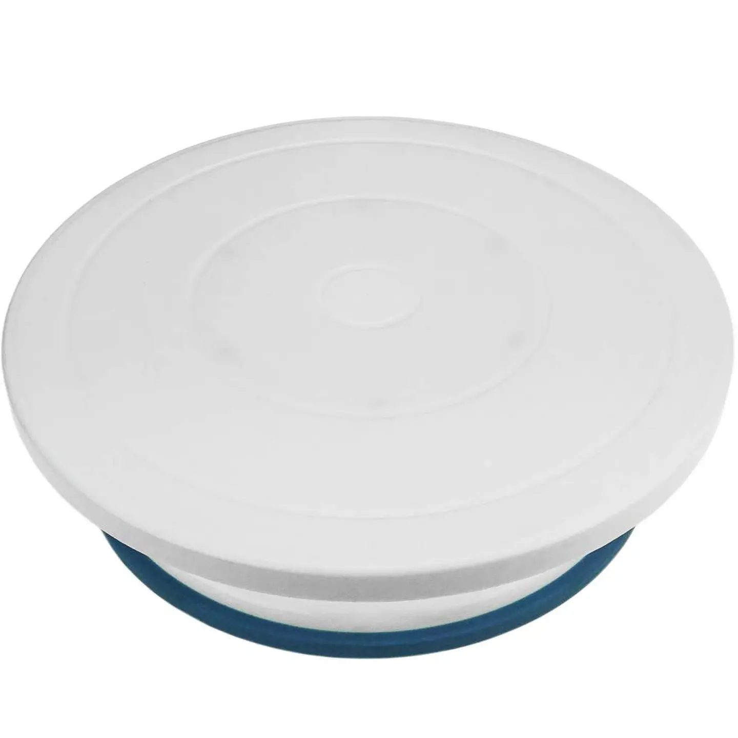 Base giratória para bolos de 28 cm com 6 espátulas. Plataforma giratória branca 10