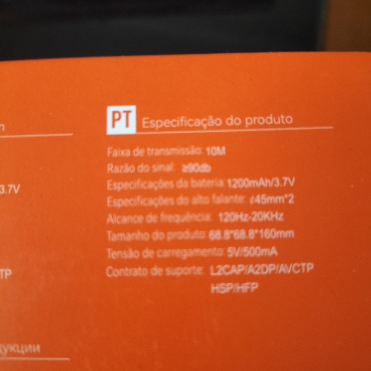 COLUNA SEM FIO BLUETOOTH T&G TG-117 TF 10