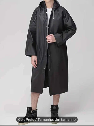 Capa chuva unissexo - Tamanho único