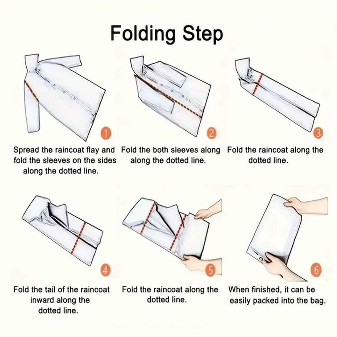 Capa chuva unissexo - Tamanho único 3