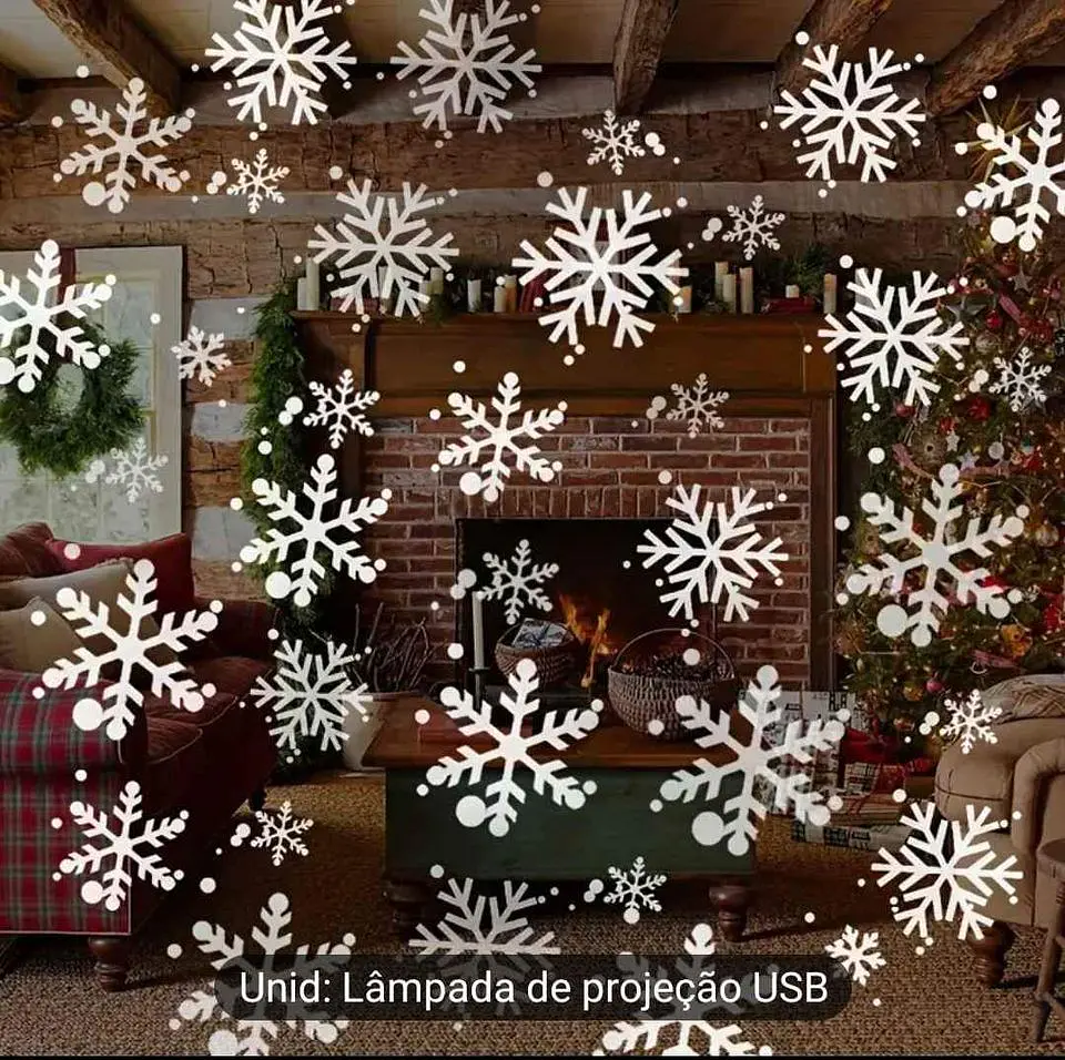 Enfeite de Natal / Led Usb / Luz Projeção / Luzes Podem Mudar  5