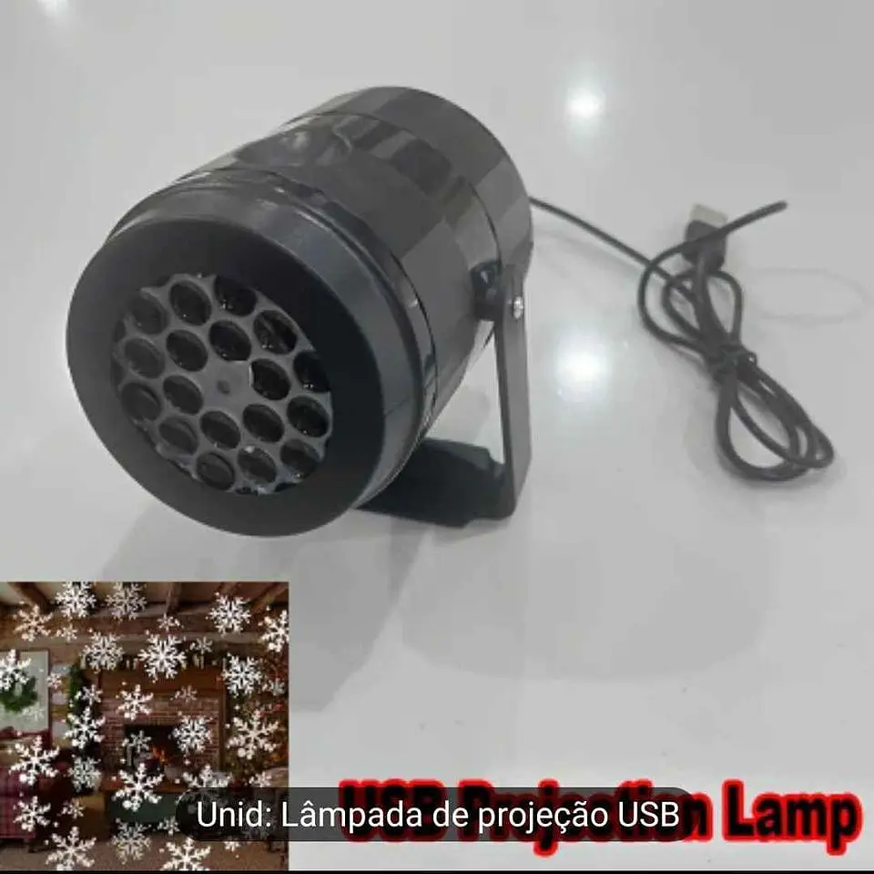 Enfeite de Natal / Led Usb / Luz Projeção / Luzes Podem Mudar  7