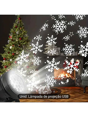 Enfeite de Natal / Led Usb / Luz Projeção / Luzes Podem Mudar 