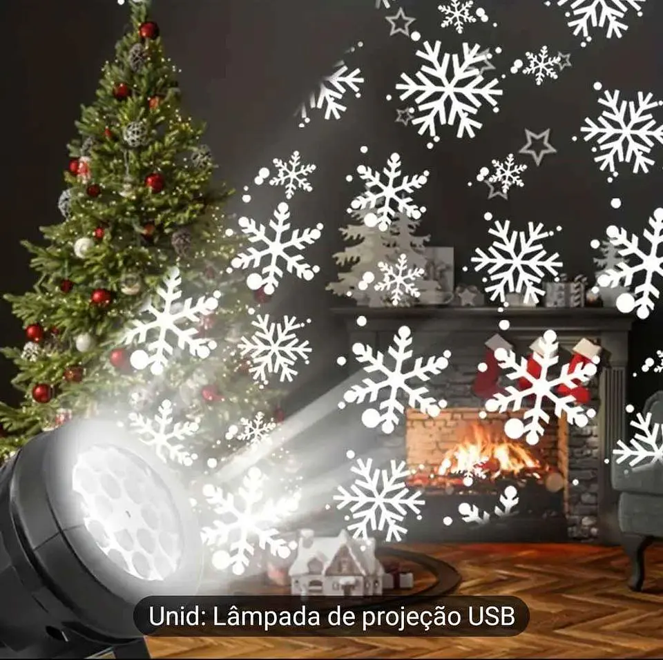 Enfeite de Natal / Led Usb / Luz Projeção / Luzes Podem Mudar  2