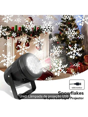 Enfeite de Natal / Led Usb / Luz Projeção / Luzes Podem Mudar 