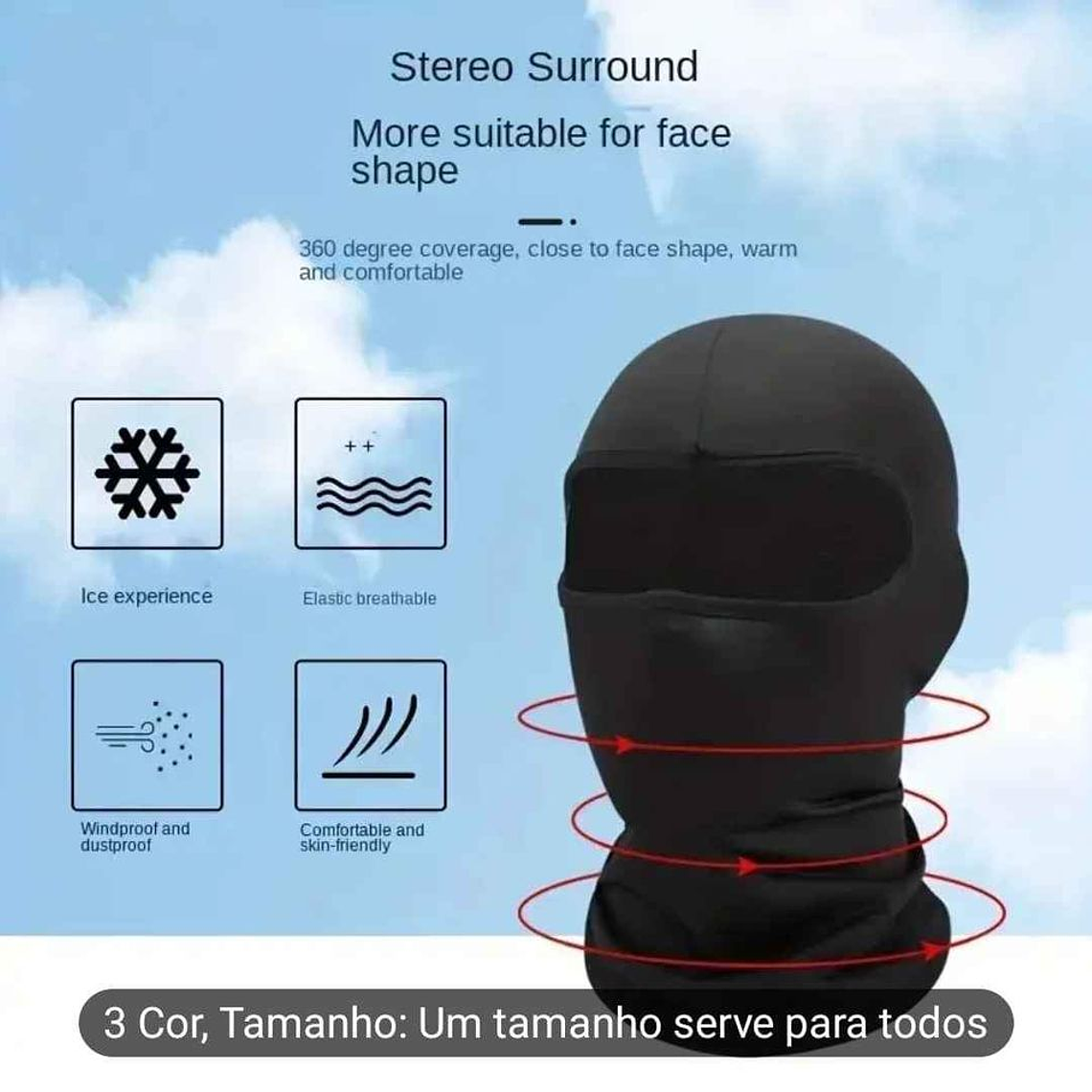 Gorro em forma Balaclava, Máscara de Esqui com Capuz 4