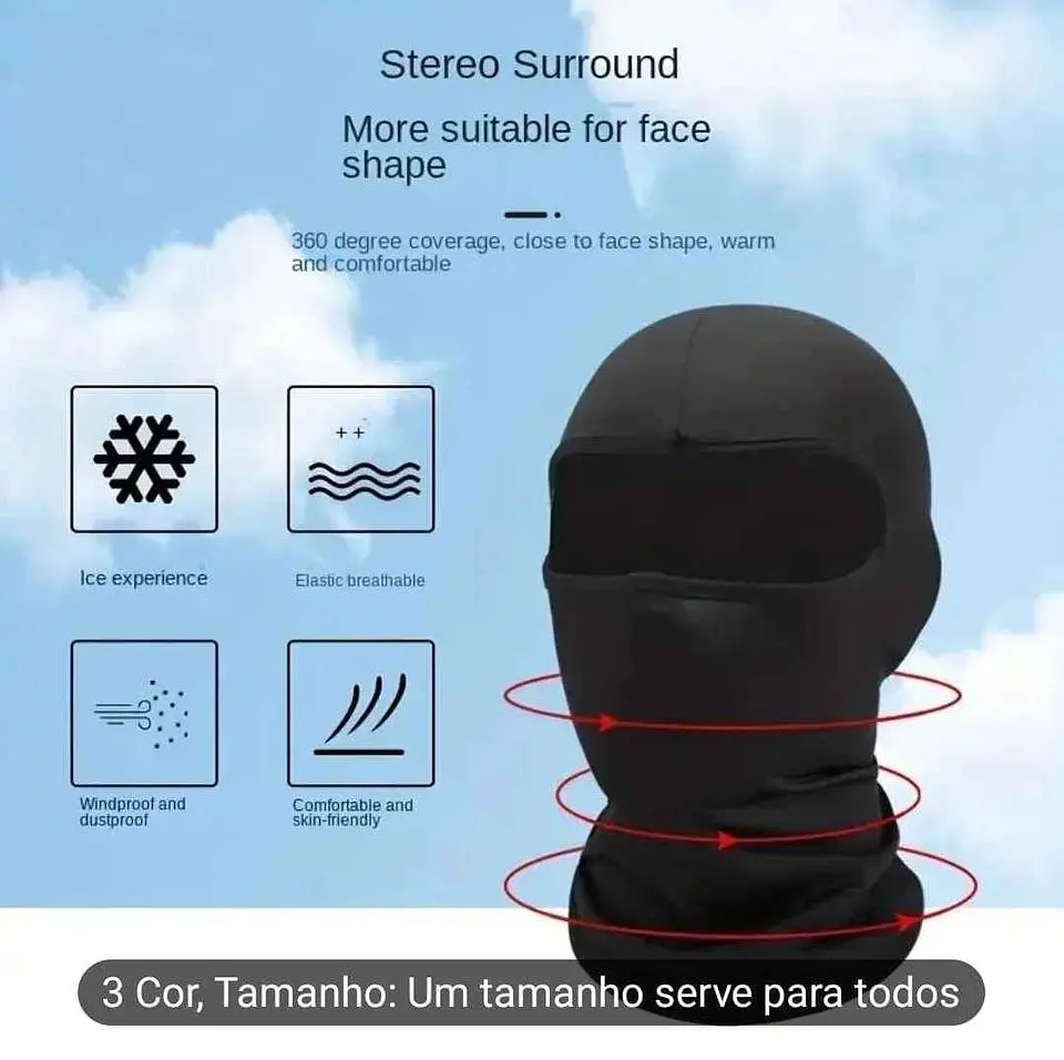 Gorro em forma Balaclava, Máscara de Esqui com Capuz 4