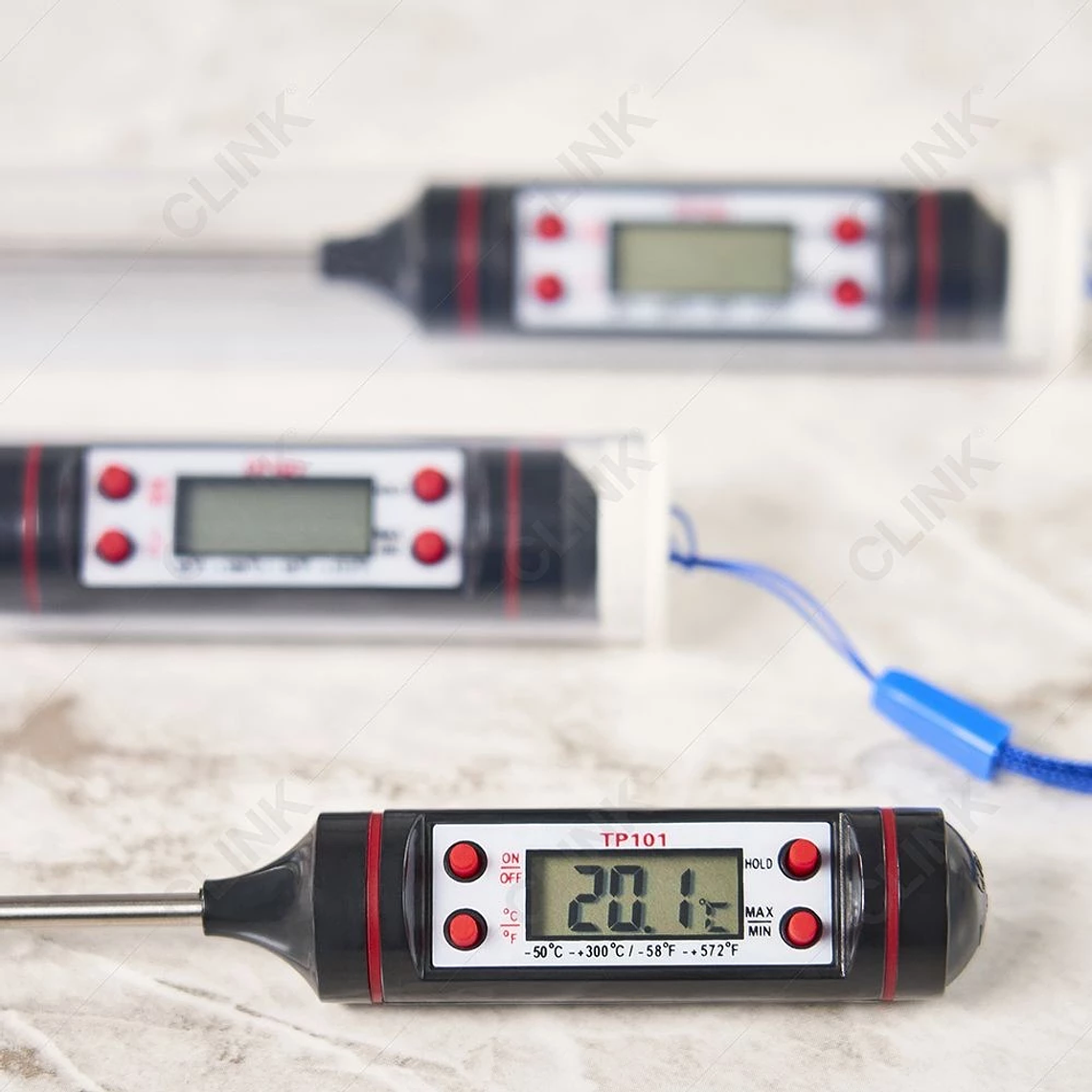 Termômetro digital para cozinha com Display Digital, Líquido, Grelha 6