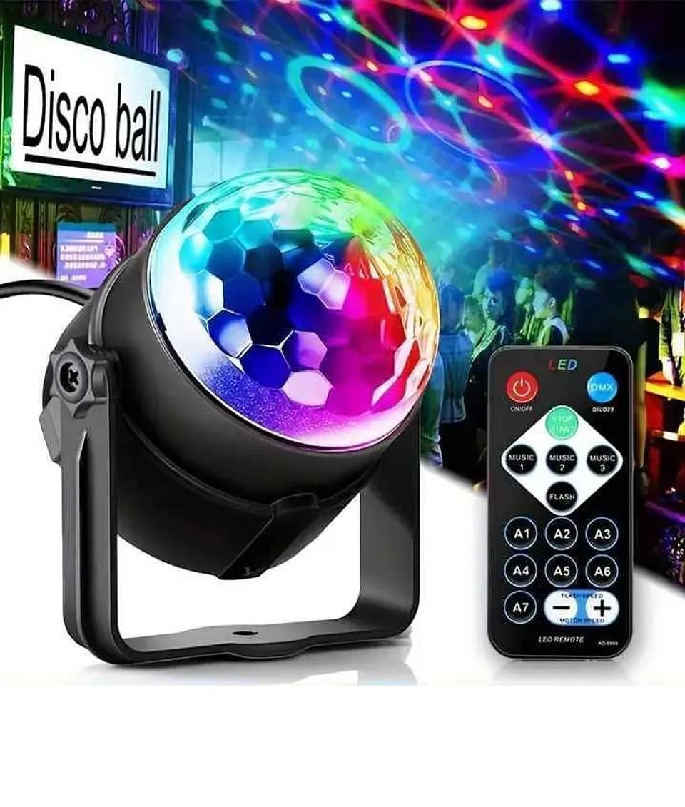 Luzes aclivadas por som para festas com comando 2