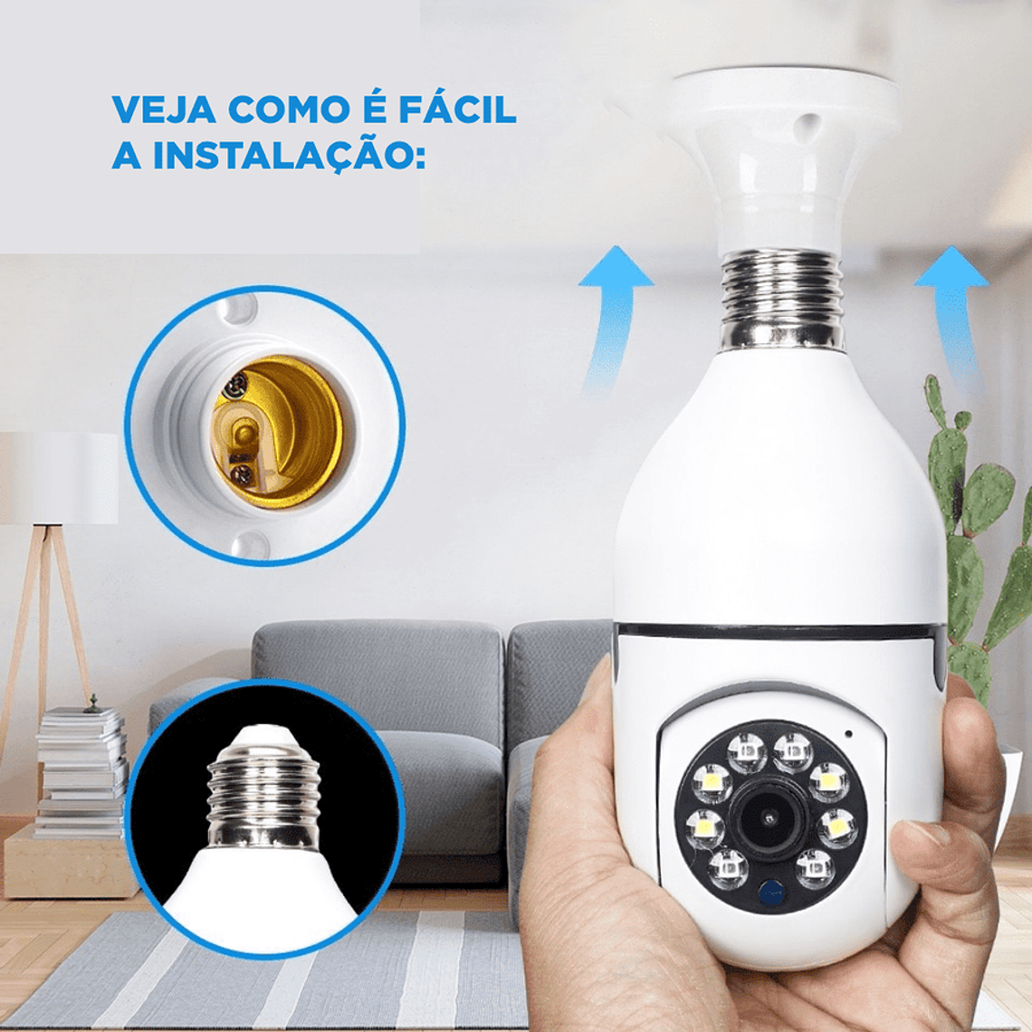 Câmera De Segurança Full HD | Wi-Fi Inteligente  6