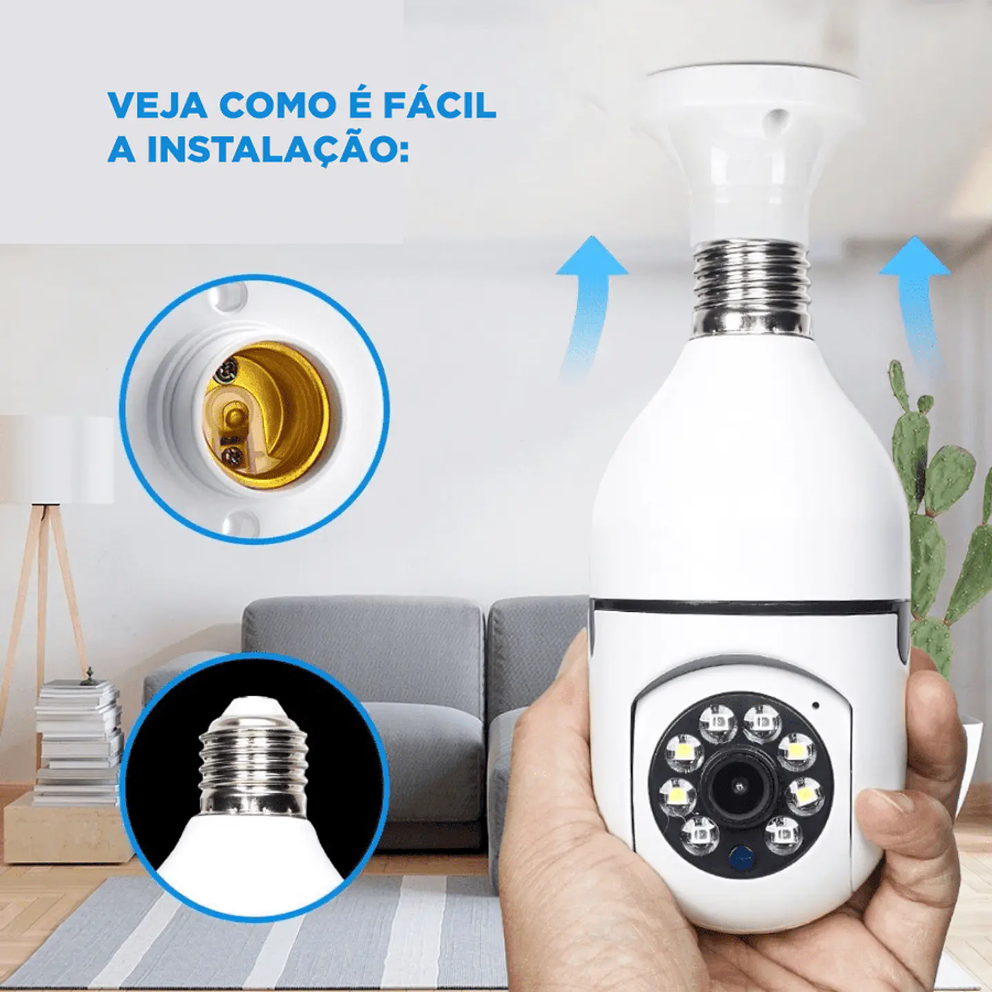 Câmera De Segurança Full HD | Wi-Fi Inteligente  6