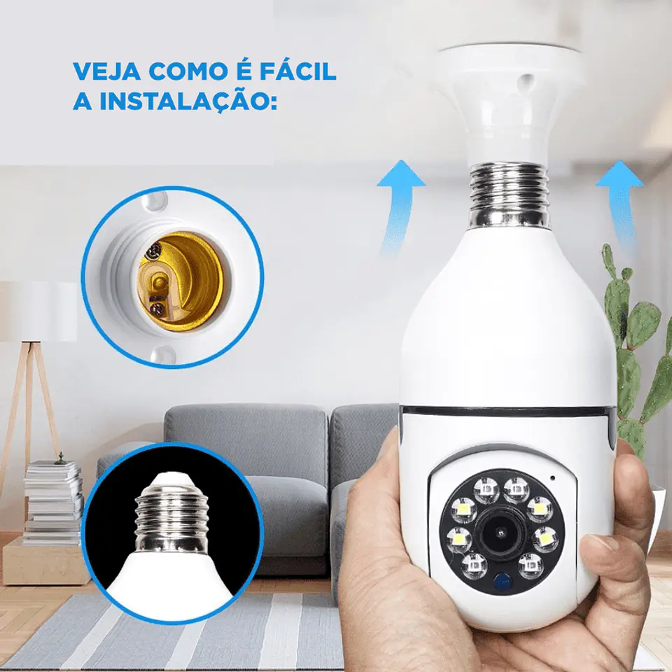 Câmera De Segurança Full HD | Wi-Fi Inteligente  6