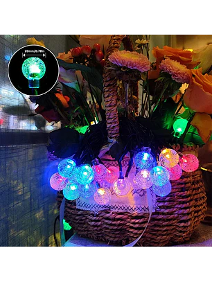 Bolas de Natal RGB 11M 60 LEDs 8 modos à prova d'água