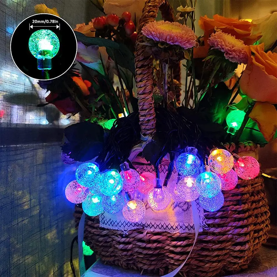 Bolas de Natal RGB 11M 60 LEDs 8 modos à prova d'água 2