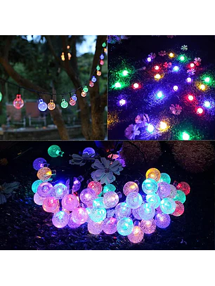 Bolas de Natal RGB 11M 60 LEDs 8 modos à prova d'água