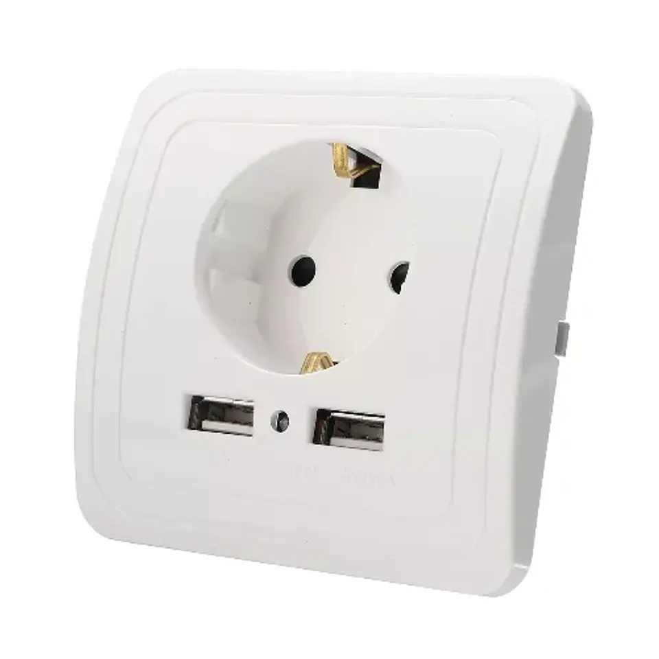 Tomada de parede com 2 USB 4