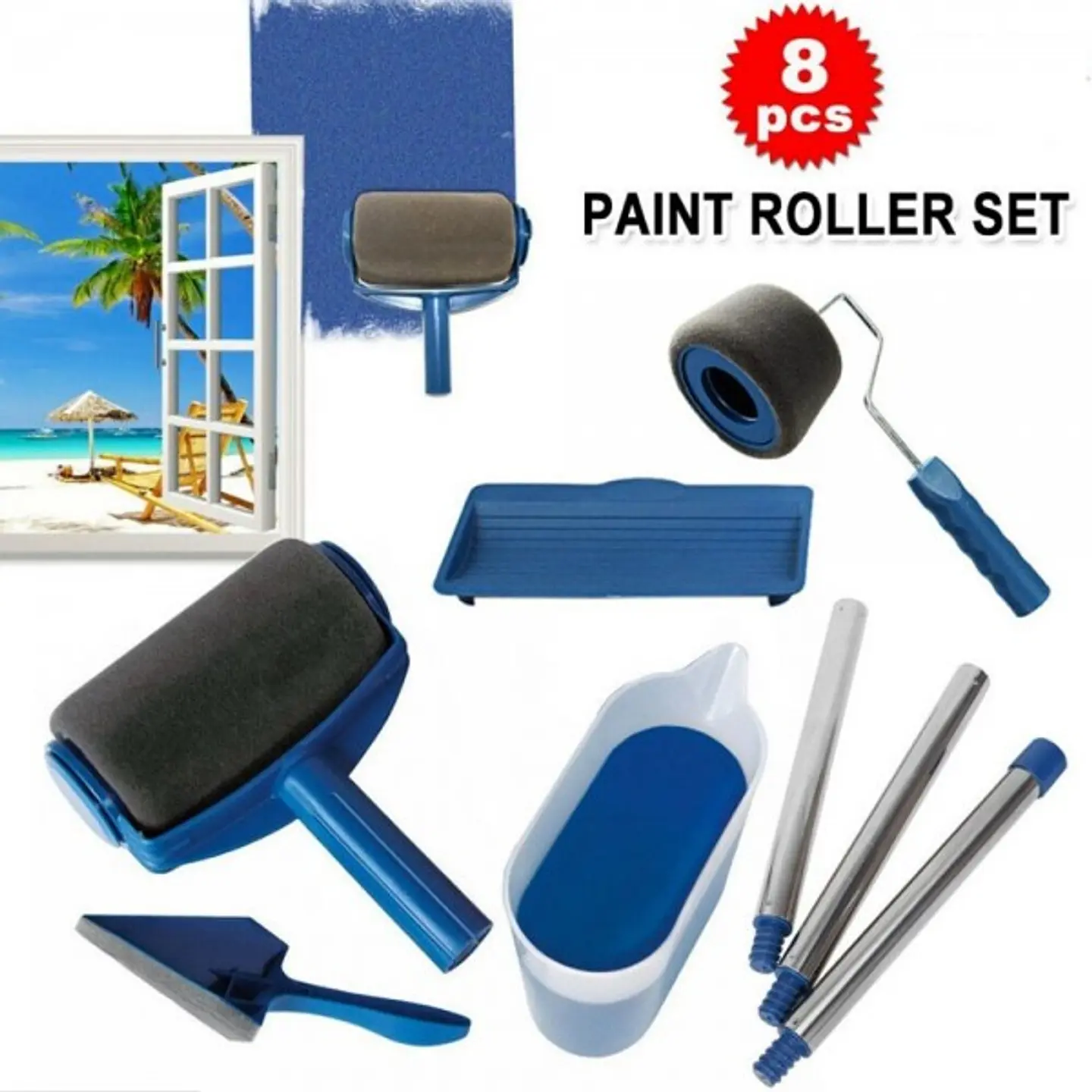 Conjunto Rolos de Pintura Anti-gota 8 peças  1