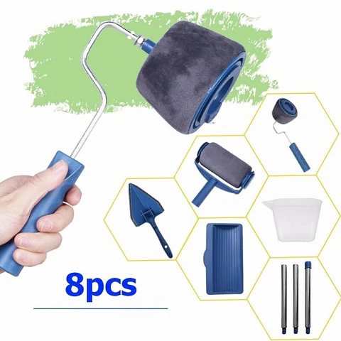 Conjunto Rolos de Pintura Anti-gota 8 peças 