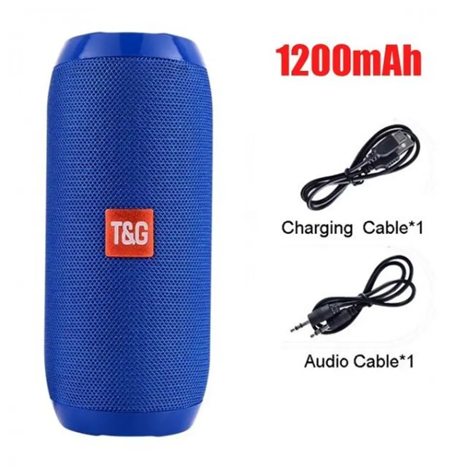 Coluna Bluetooth T&G 1200 mAh TG116 3