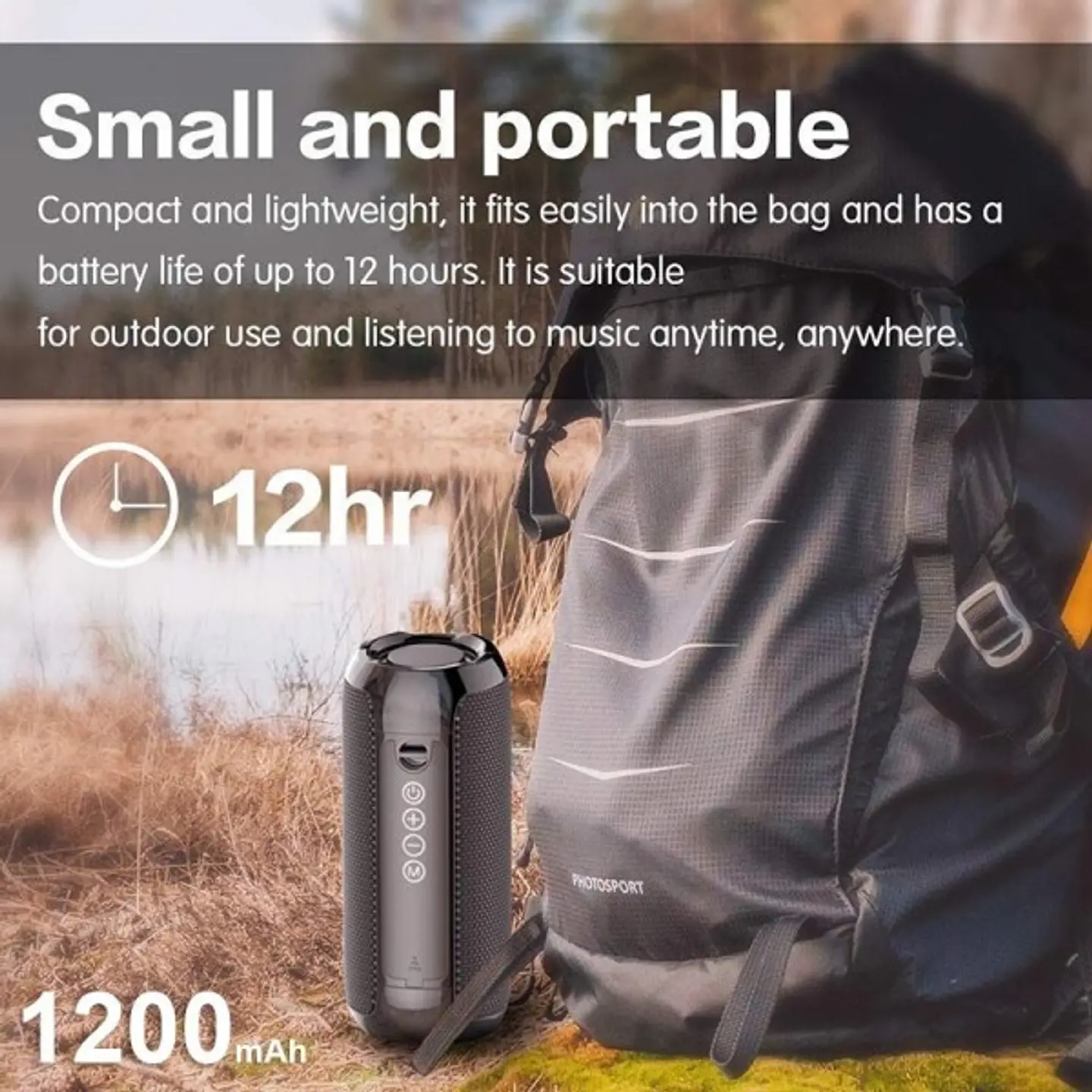 Coluna Bluetooth T&G 1200 mAh TG116 4