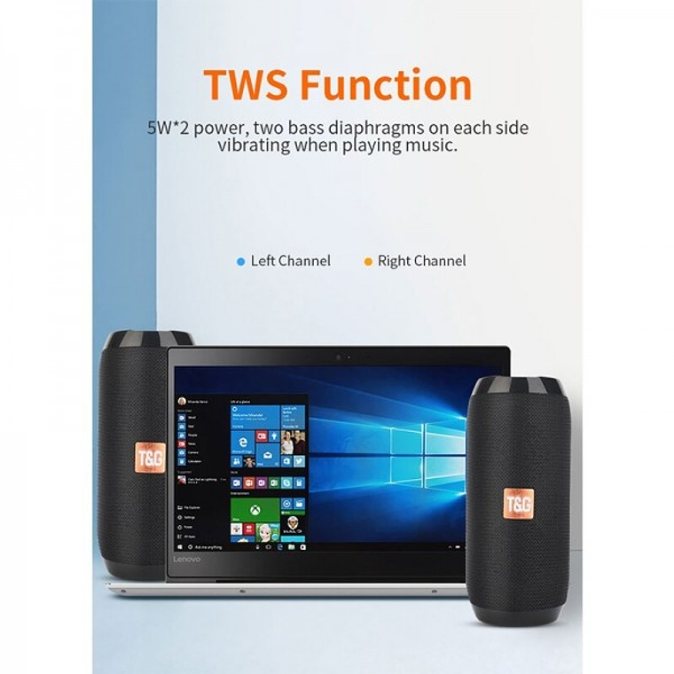 Coluna Bluetooth T&G 1200 mAh TG116 8