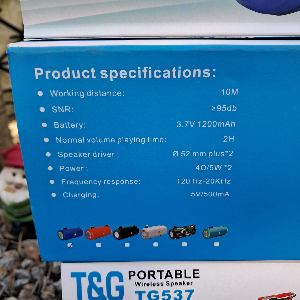 Coluna Bluetooth T&G com 25cm 6