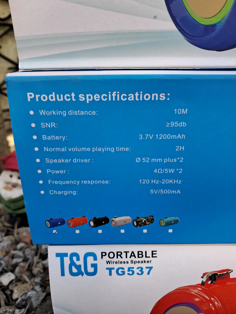 Coluna Bluetooth T&G com 25cm 6