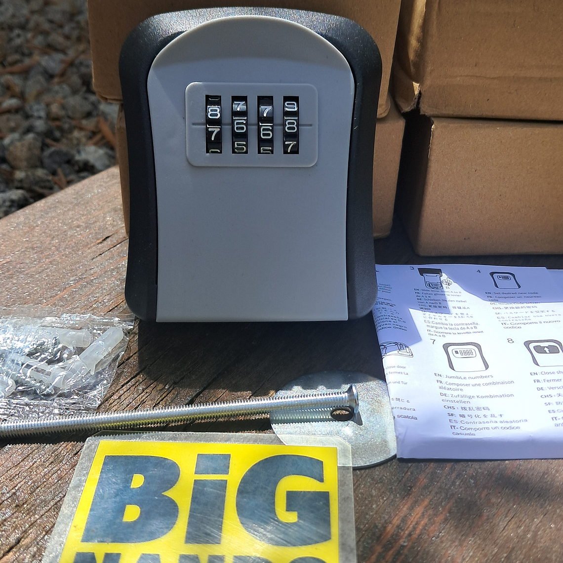 Caixa de bloqueio compacta, feito abs, para se montada na parede 6