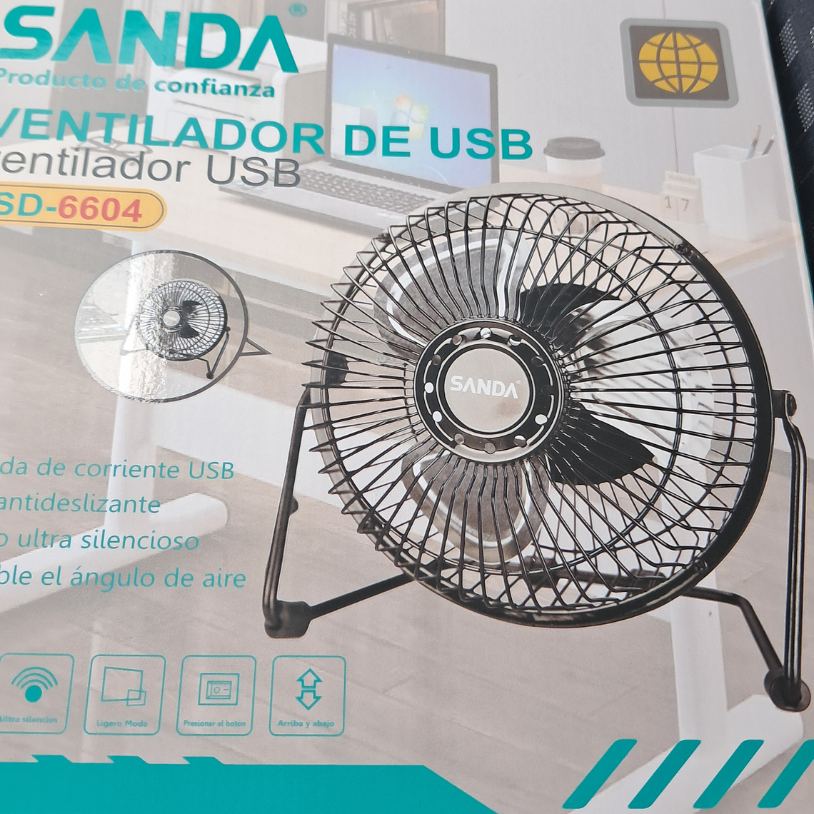 Ventilador de  mesa USB 12v ou 220v 2