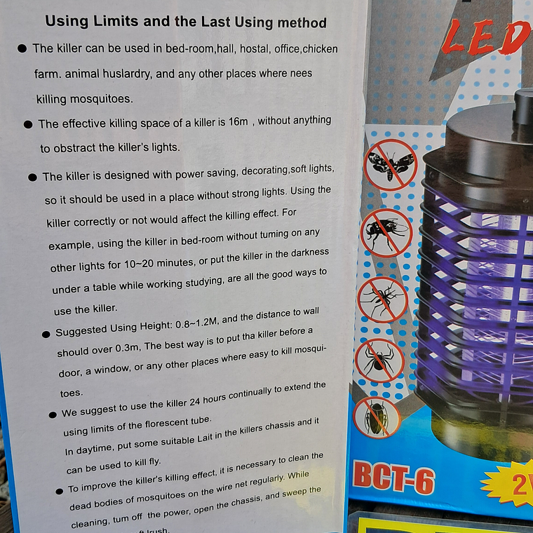 Mata moscas e mosquitos Led 2w ( Novo) 2