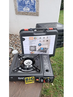 Fogão de Campismo a Gás Portátil, para cartuxo ou botija com mala