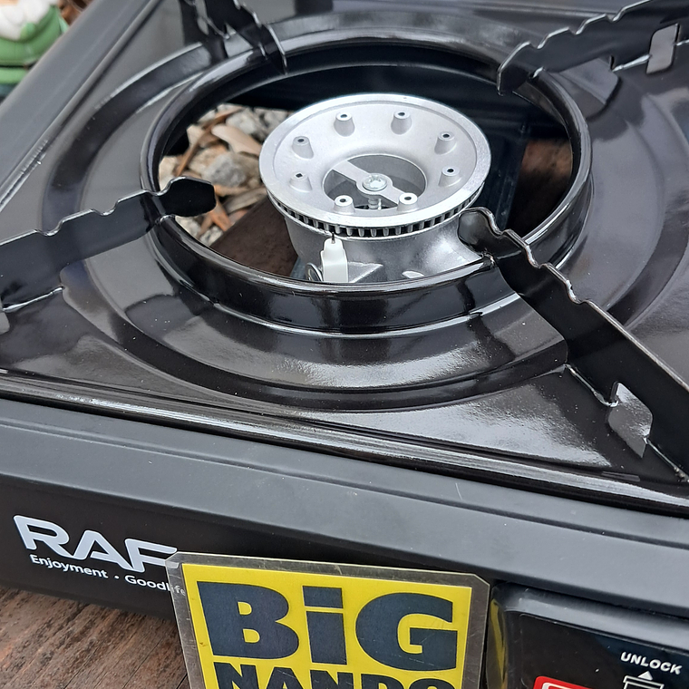 Fogão de Campismo a Gás Portátil, para cartuxo ou botija com mala 2