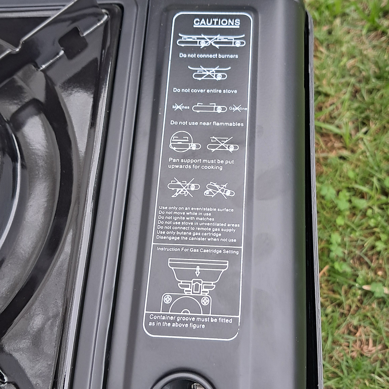 Fogão de Campismo a Gás Portátil, para cartuxo ou botija com mala 8
