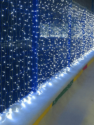 Cortina de luzes LED - 1,5m x 90cm - 100 luzes - Branco frio