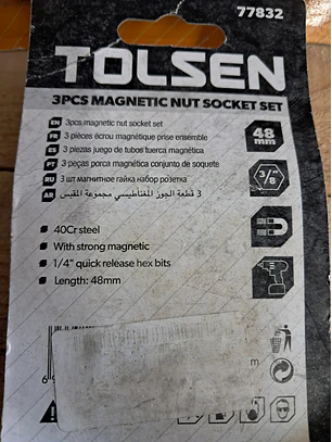 conjunto de chaves de caixa magnéticas da marca Tolsen, modelo 77632. 