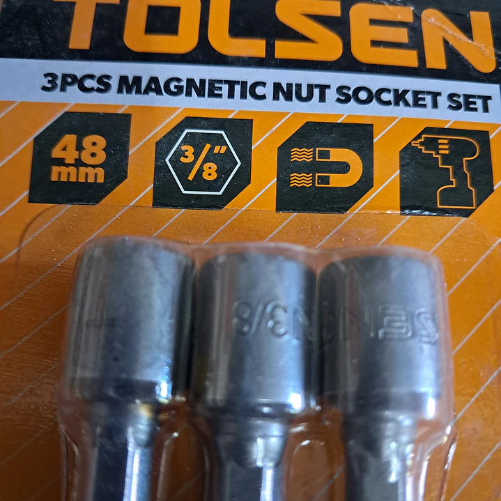 conjunto de chaves de caixa magnéticas da marca Tolsen, modelo 77632.  4