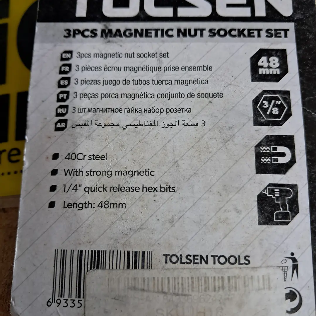 conjunto de chaves de caixa magnéticas da Tolsen (modelo 77832).  2