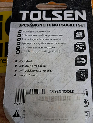 conjunto de chaves de caixa magnéticas da Tolsen (modelo 77832). 